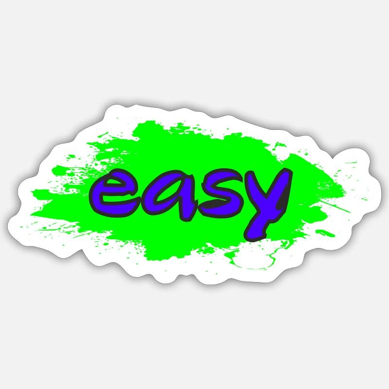 easy - Sticker Größe S (10 x 10 cm) - Mattweiß