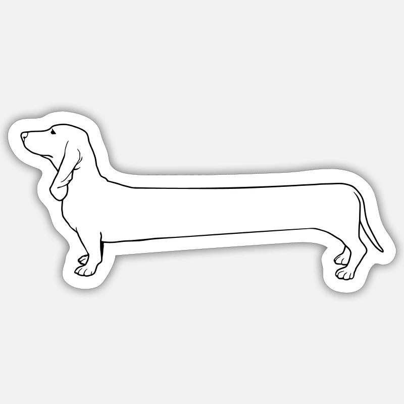 Dachshund - Sticker size S (10 x 10 cm) - white matte