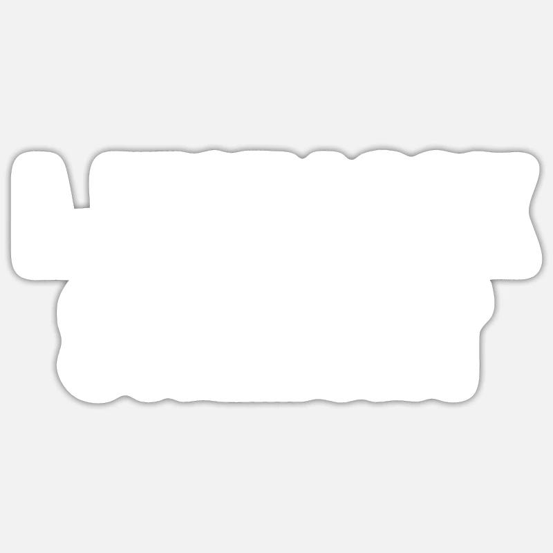 I Just Look Straight - Sticker Größe S (10 x 10 cm) - Mattweiß