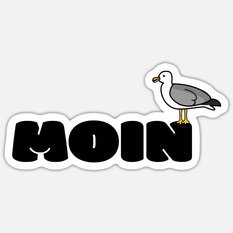 MOIN Möwe Sticker Größe S (10 x 10 cm)