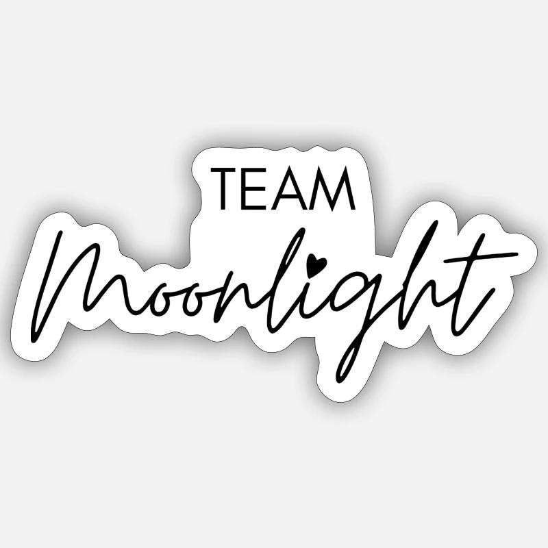 Team Moonlight - Sticker Größe S (10 x 10 cm) - Mattweiß