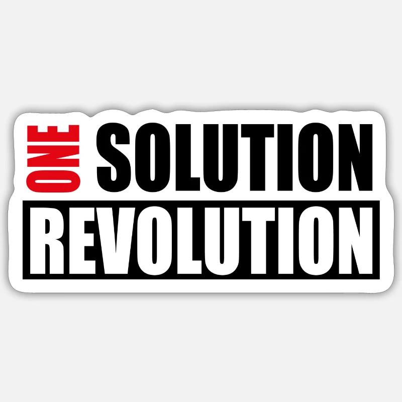 One Solution Revolution Sticker Größe S (10 x 10 cm)