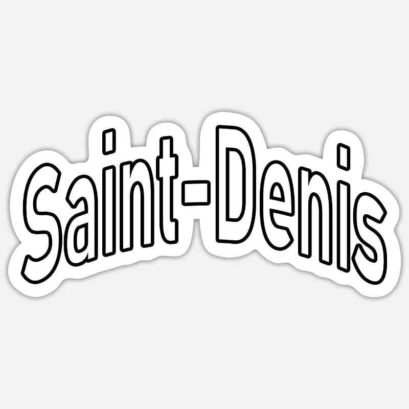 Saint Denis - Sticker size S (10 x 10 cm) - white matte