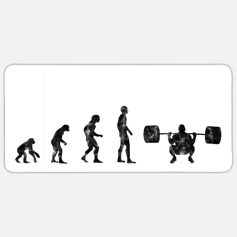 Bodybuilding Bodybuilder GYM Evolution Retro - Sticker size S (10 x 10 cm) - white matte