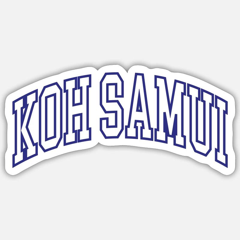 Koh Samui - Sticker Größe S (10 x 10 cm) - Mattweiß