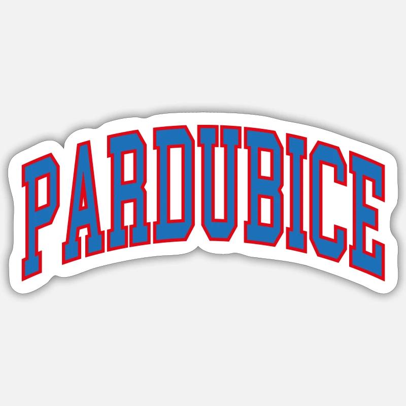 Pardubice Pardubitz - Sticker taille S (10 x 10 cm) - blanc mat