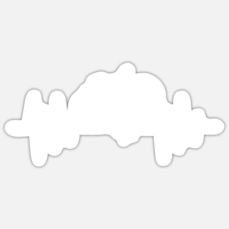 Rythme cardiaque - Circulation - (2) - Sticker taille S (10 x 10 cm) - blanc mat