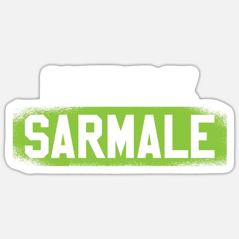 Powered By Sarmale - Sticker size S (10 x 10 cm) - white matte