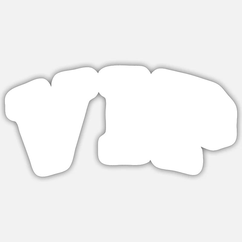 VIP - Sticker Größe S (10 x 10 cm) - Mattweiß