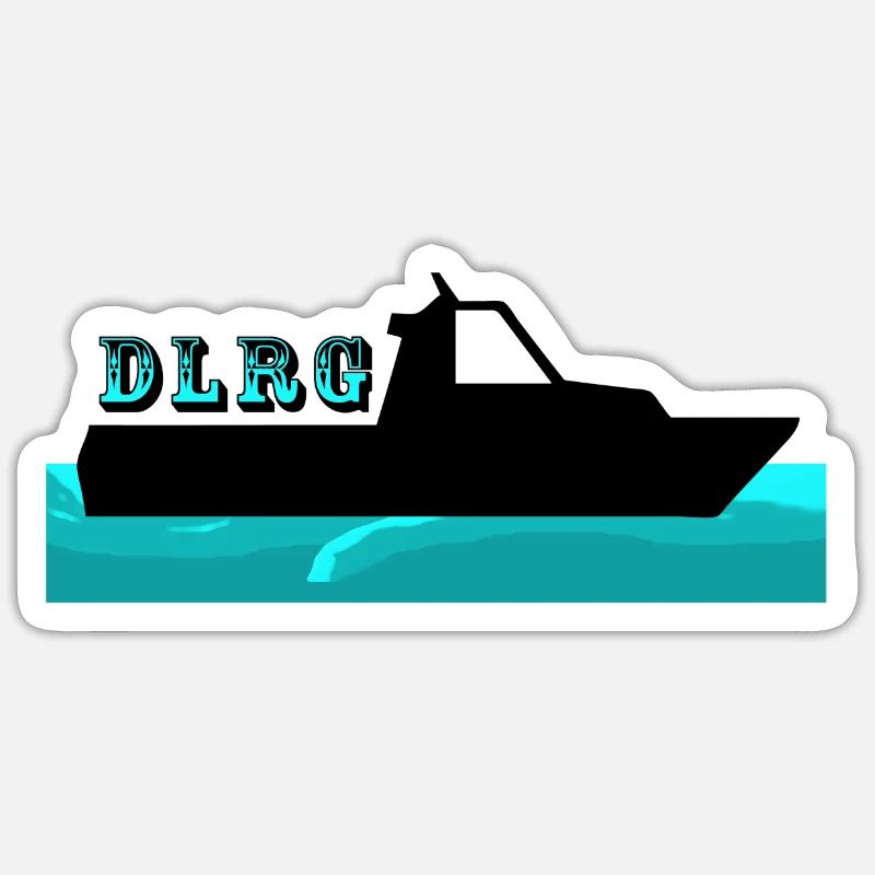 DLRG - Rettungsboot Sticker Größe S (10 x 10 cm)