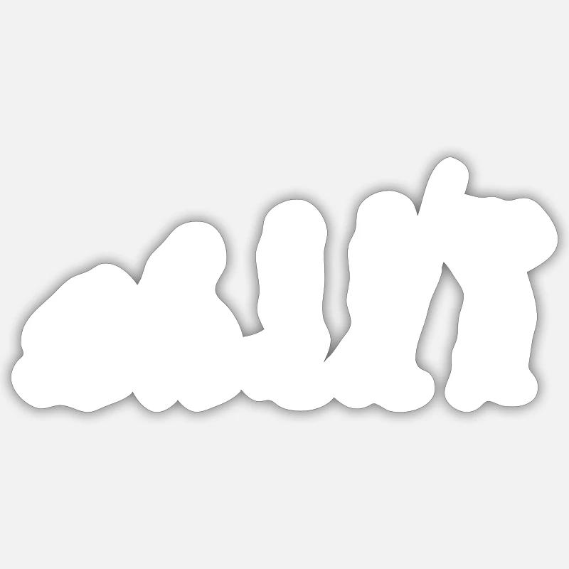 Evolution musculation Sticker taille S (10 x 10 cm)