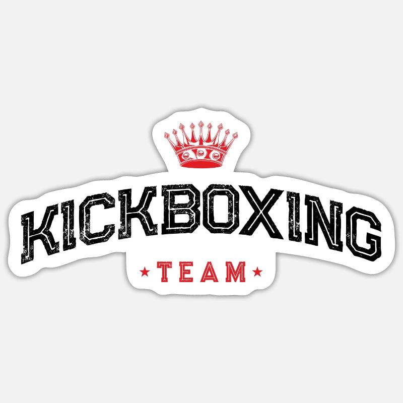 Kickboxing Team - Sticker size S (10 x 10 cm) - white matte
