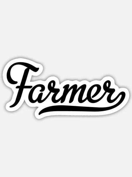 Landwirt - Sticker Größe S (10 x 10 cm) - Mattweiß