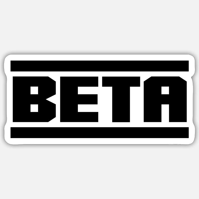 Beta Redisgn - Sticker Größe S (10 x 10 cm) - Mattweiß