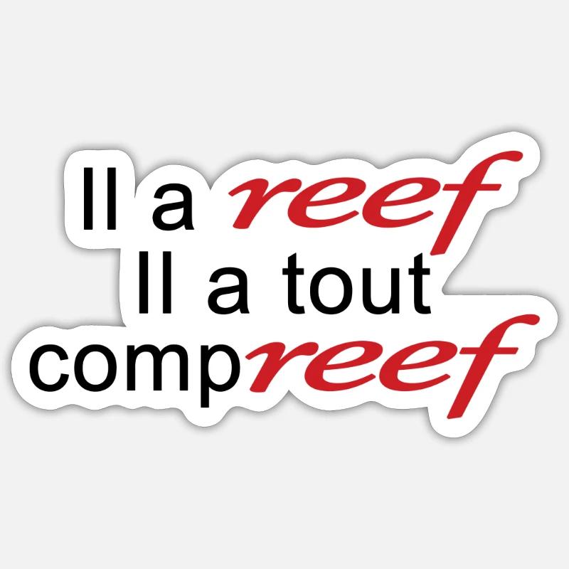 Reef Black - Sticker size S (10 x 10 cm) - white matte