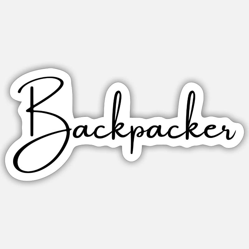Backpacker Sticker size S (10 x 10 cm)