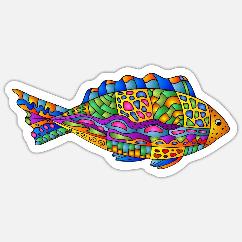 Fish Sticker size S (10 x 10 cm)