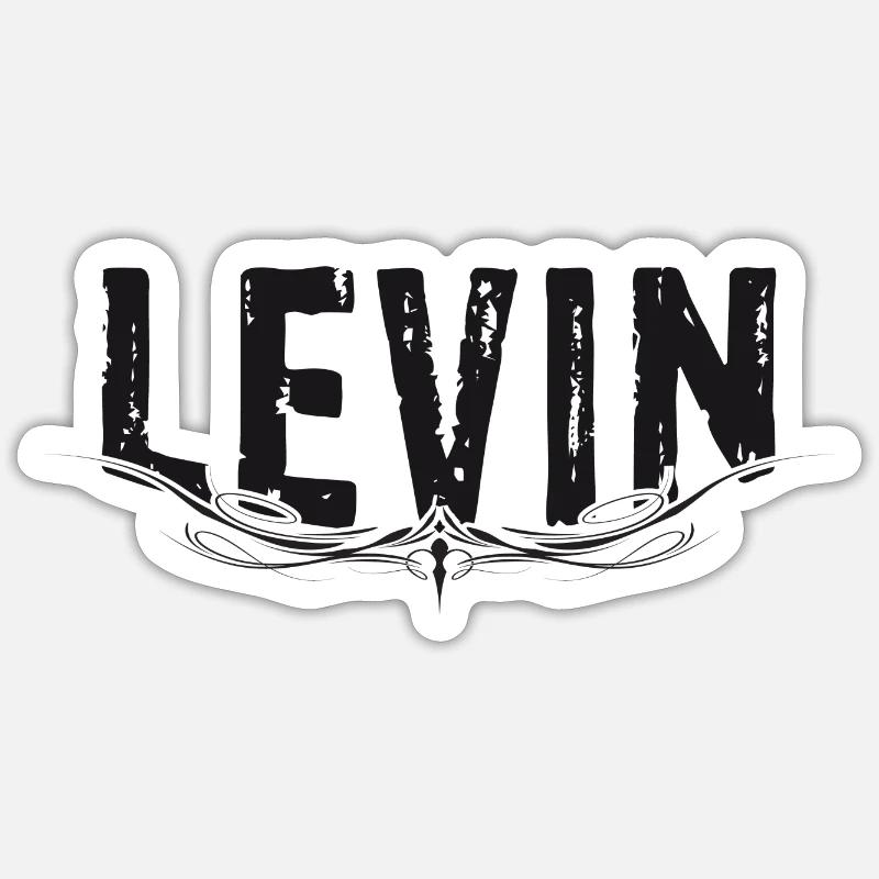 LEVIN A LEGEND - Sticker size S (10 x 10 cm) - white matte