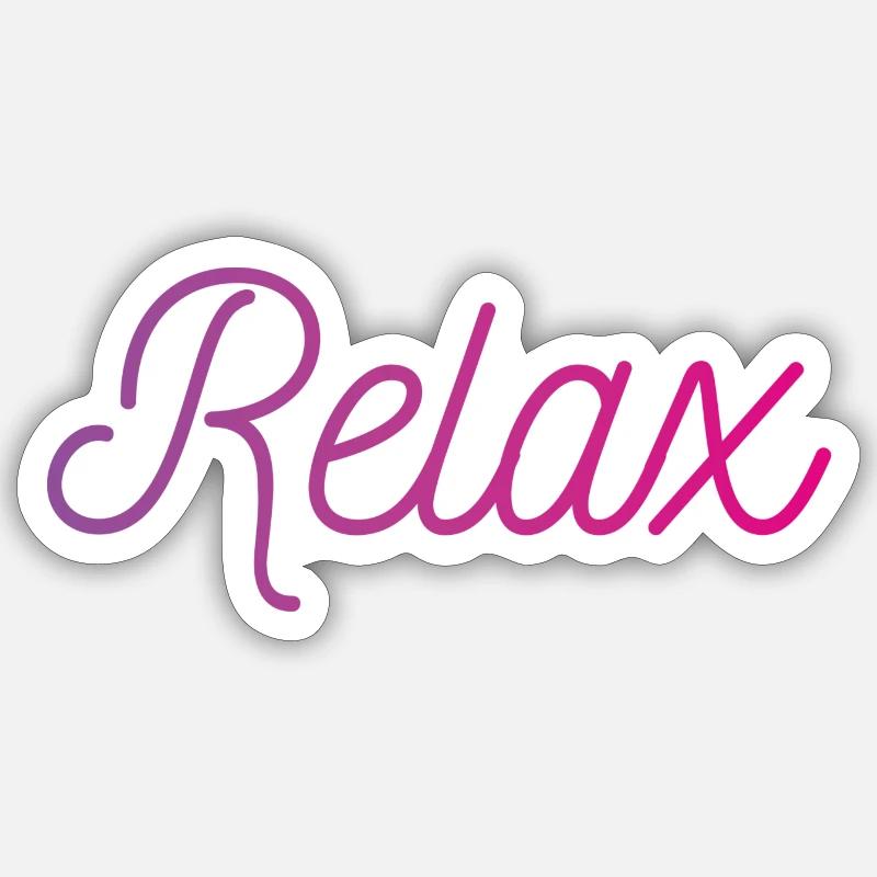 Relax - Sticker taille S (10 x 10 cm) - blanc mat