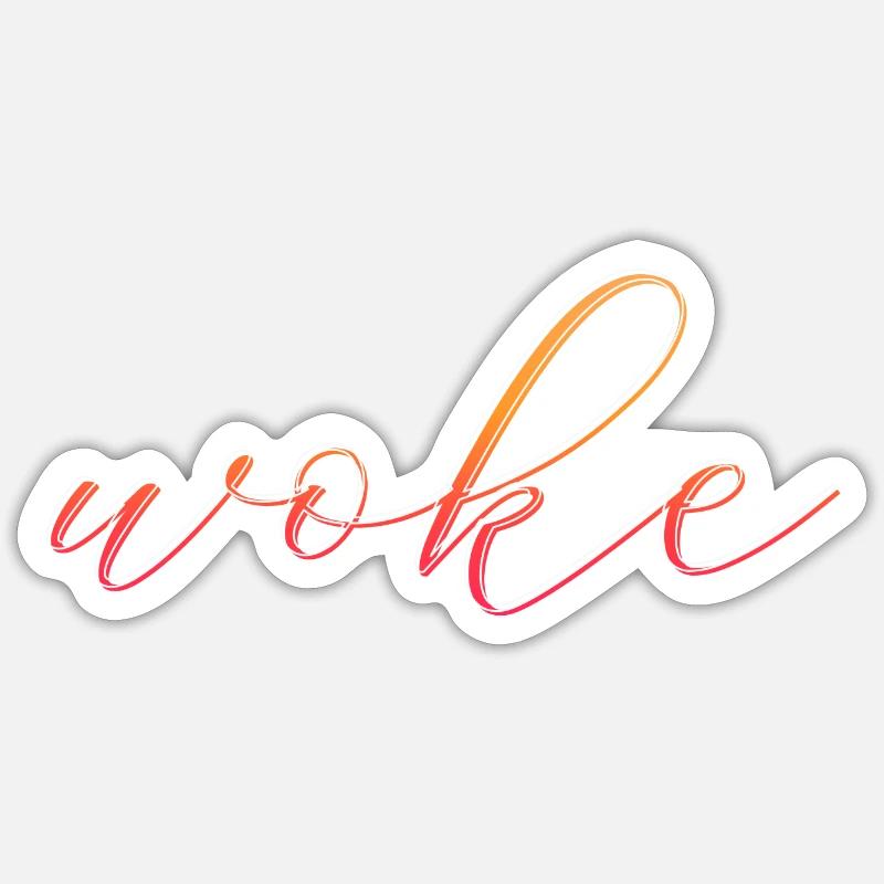 Autodérision : WOKE Sticker taille S (10 x 10 cm)