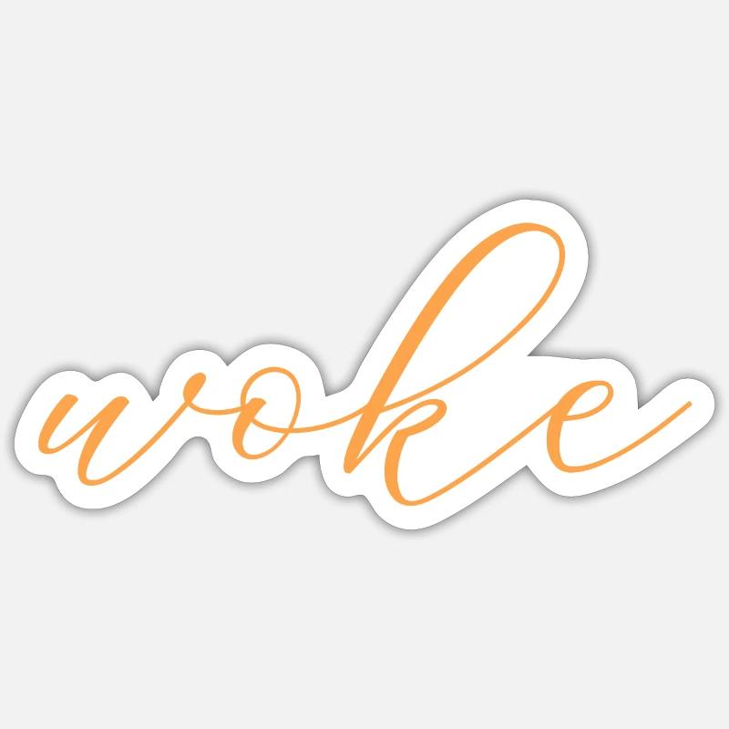Autodérision : WOKE Sticker taille S (10 x 10 cm)