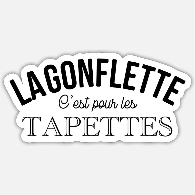 La gonflette muscu - Sticker taille S (10 x 10 cm) - blanc mat