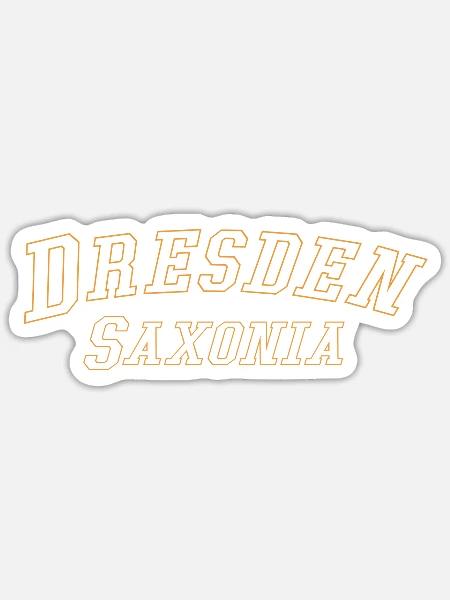 Dresden Saxonia - Sticker Größe S (10 x 10 cm) - Mattweiß