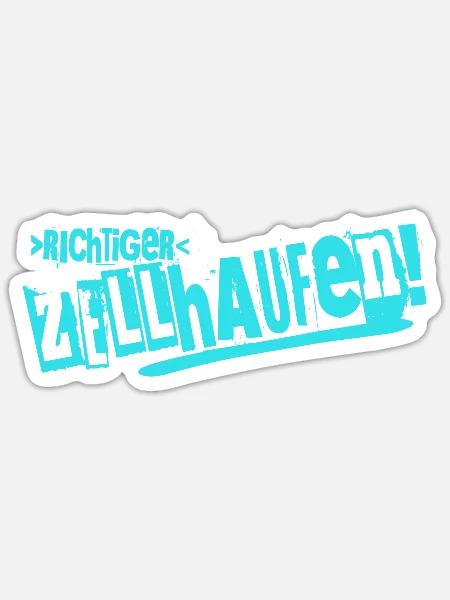 Zellhaufen Man - Sticker Größe S (10 x 10 cm) - Mattweiß