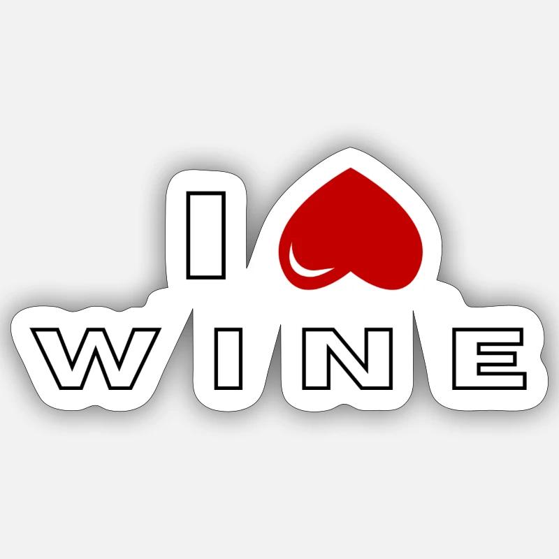 I hate Wine Sticker size S (10 x 10 cm)