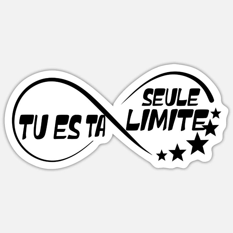 Tu es ta seule limite Sticker taille S (10 x 10 cm)