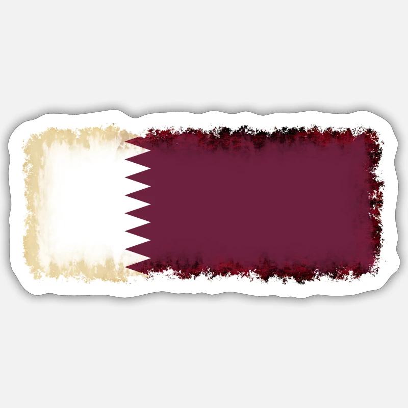 Katar - Sticker Größe S (10 x 10 cm) - Mattweiß