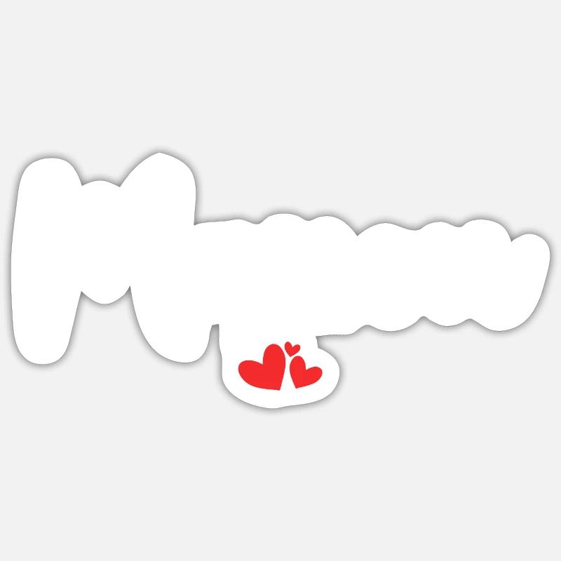 Manou - Sticker size S (10 x 10 cm) - white matte