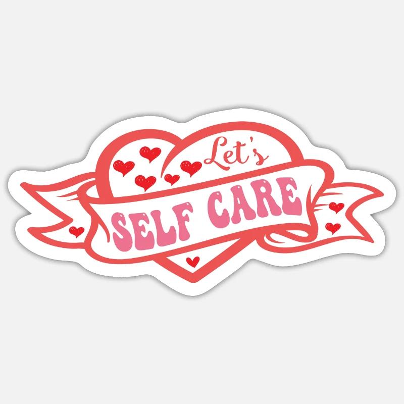 Let's Self Care - Sticker size S (10 x 10 cm) - white matte