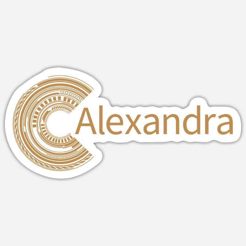 Pour Alexandra - Sticker taille S (10 x 10 cm) - blanc mat