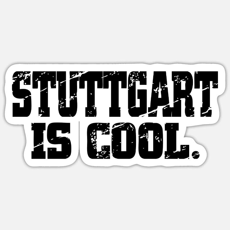 Stuttgart - Sticker Größe S (10 x 10 cm) - Mattweiß