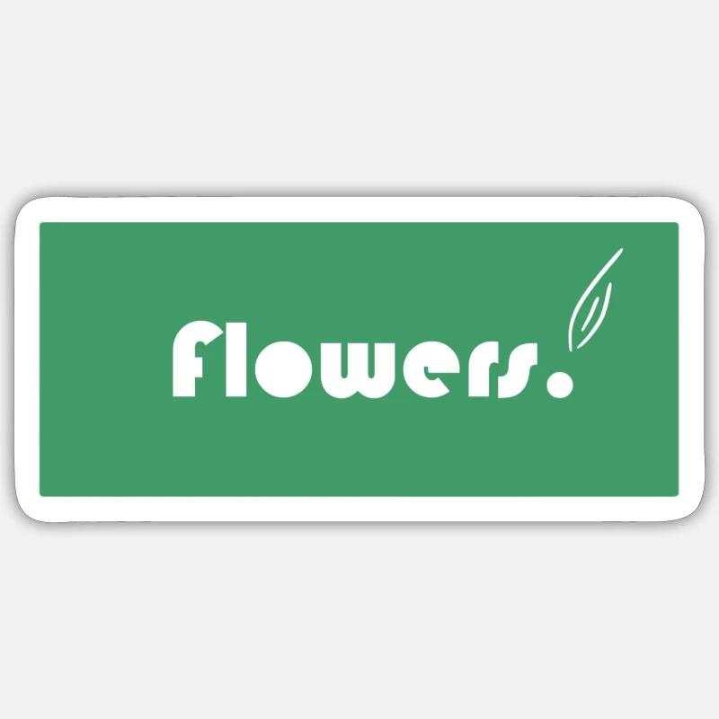 Designs Blumen Fleurs - Sticker Größe S (10 x 10 cm) - Mattweiß