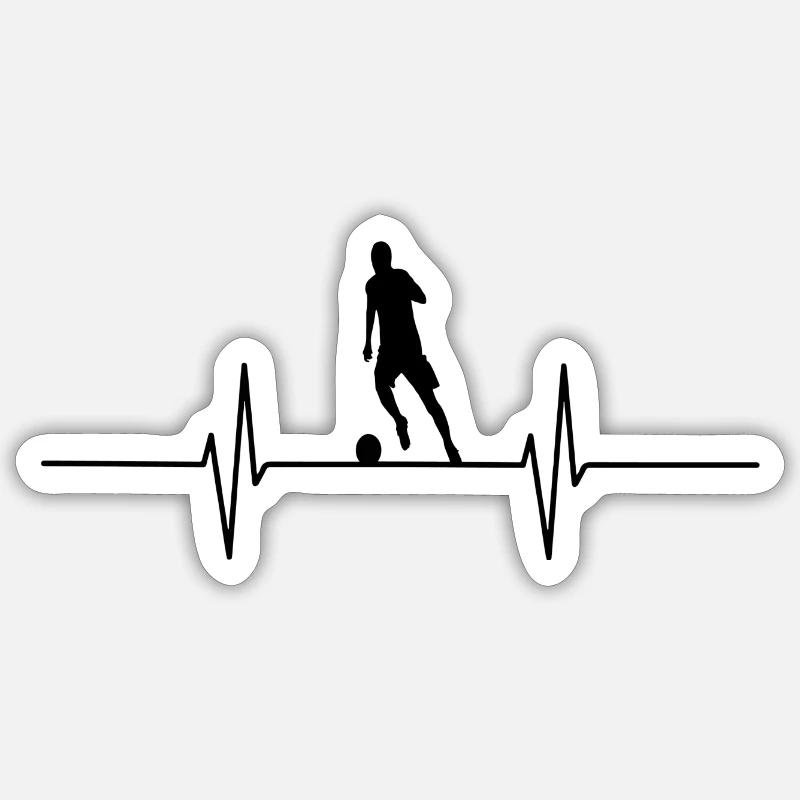 Fußballer - Sticker Größe S (10 x 10 cm) - Mattweiß