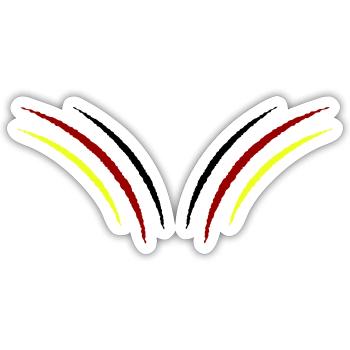 krallen germany - Sticker Größe S (10 x 10 cm) - Mattweiß - Vorne