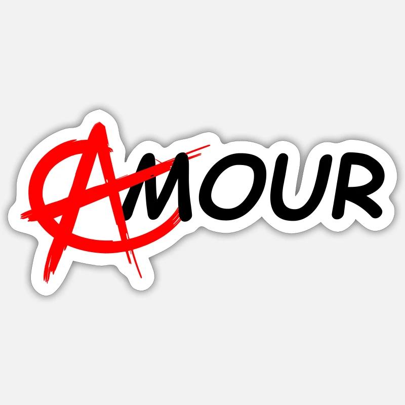 Love: relational anarchy - Sticker size S (10 x 10 cm) - white matte