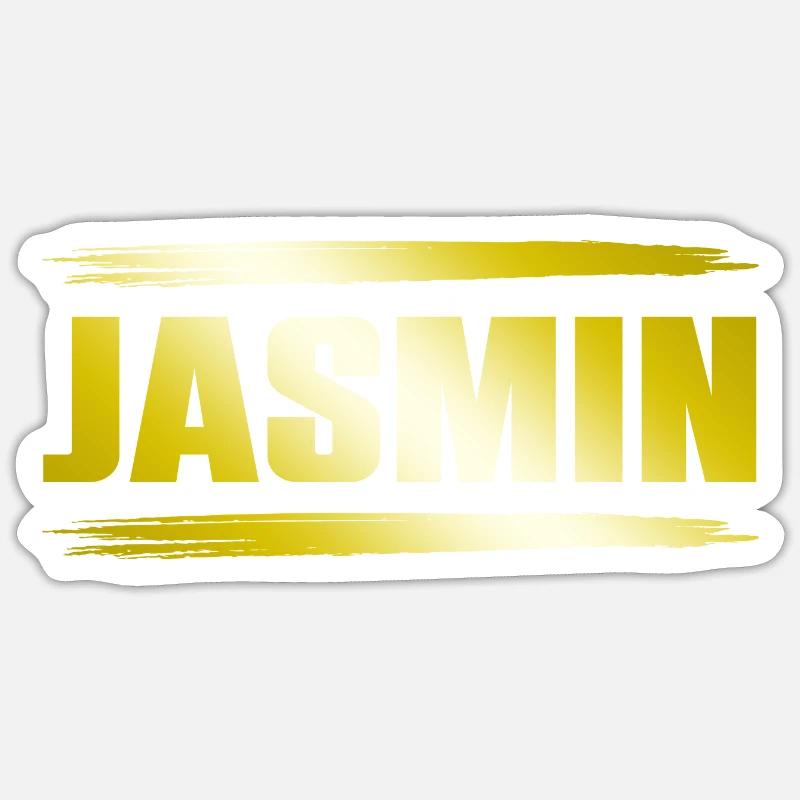 Jasmin - Sticker taille S (10 x 10 cm) - blanc mat