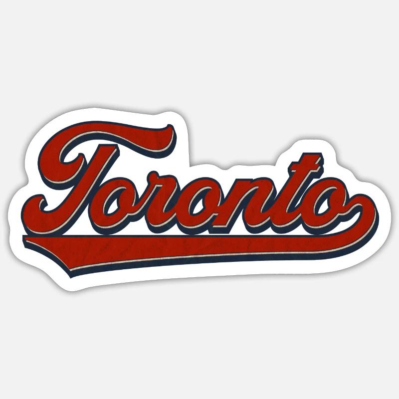 Toronto Retro Script - Sticker size S (10 x 10 cm) - white matte