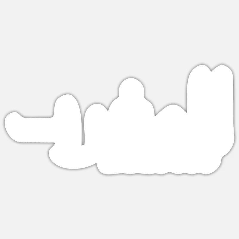Maroc - Sticker taille S (10 x 10 cm) - blanc mat