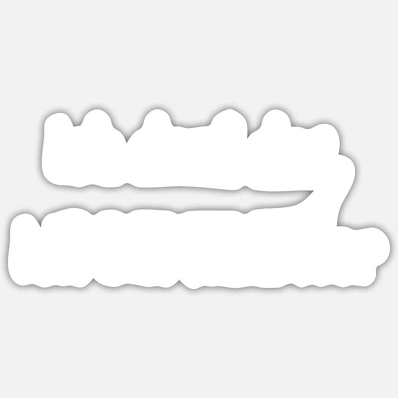 ich darf das ich bin künstler comic sans weiß Sticker Größe S (10 x 10 cm)