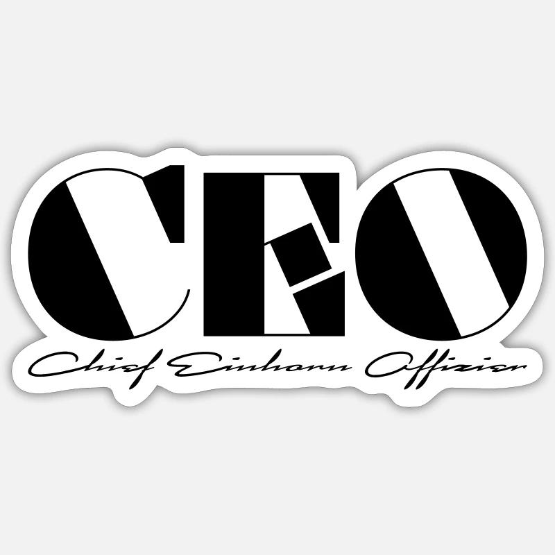 PDG Chef de la licorne Sticker taille S (10 x 10 cm)