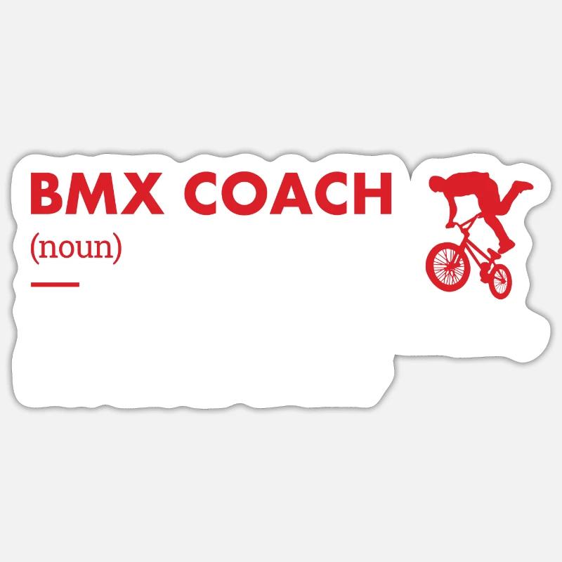 Sport Coach Definition BMX - Sticker Größe S (10 x 10 cm) - Mattweiß