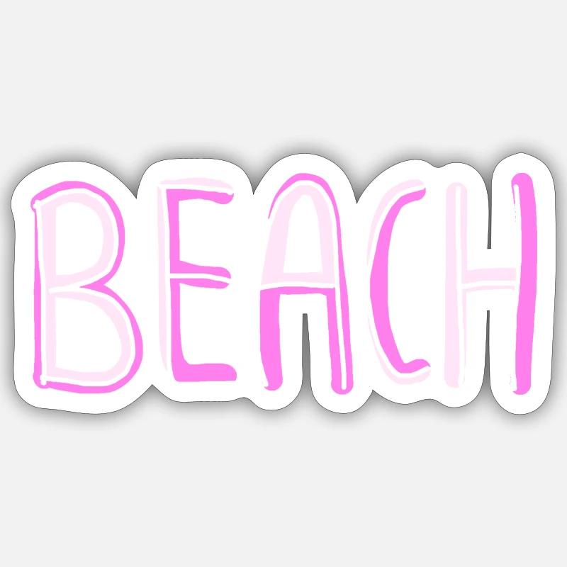 Beach 14 - Sticker size S (10 x 10 cm) - white matte