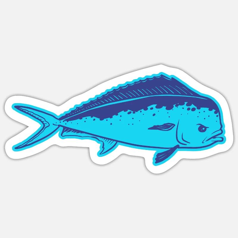 Le Mahi Mahi - Sticker size S (10 x 10 cm) - white matte