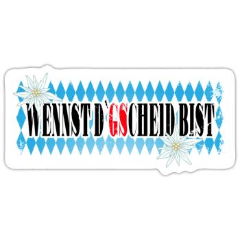 Biker Motorrad Boxer Abenteuer Gentlemen Scrambler - Sticker Größe S (10 x 10 cm) - Mattweiß - Vorne