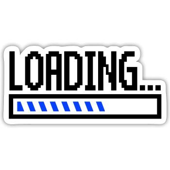 loading - Sticker Größe S (10 x 10 cm) - Mattweiß - Vorne