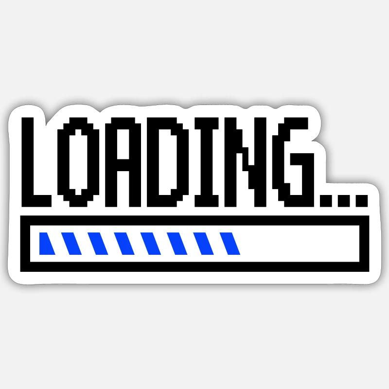 loading - Sticker Größe S (10 x 10 cm) - Mattweiß